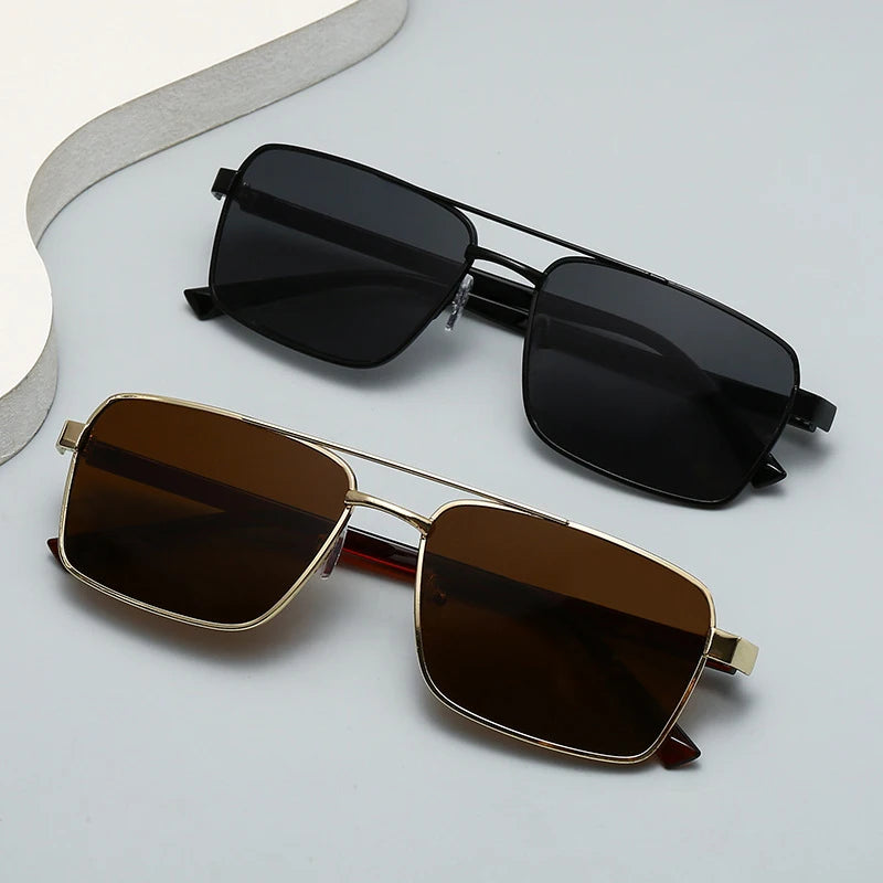 Square Sunglasses For Men Women Fashion Classic Retro Vintage Trend Design Brown Lens UV400 Sun Glasses Male Female Eyewear 2026