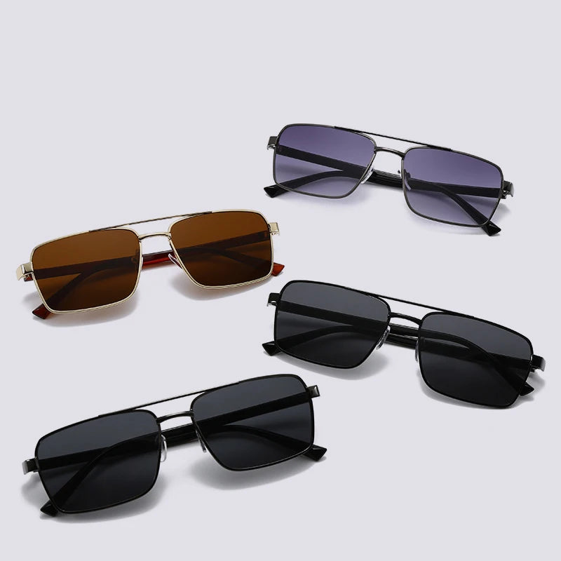 Square Sunglasses For Men Women Fashion Classic Retro Vintage Trend Design Brown Lens UV400 Sun Glasses Male Female Eyewear 2026