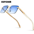 HEPIDEM Buffalo Horn Sunglasses Women Brand Design Square Rimless High Quality Men Sun glasses Luxury Eyewear Buffs Eyeglasses