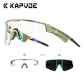 KAPVOE Cycling Glasses Photochromic Wireless Bluetooth Sports Sunglasses Men Women Outdoor UV400 Goggles Water Proof Glasses