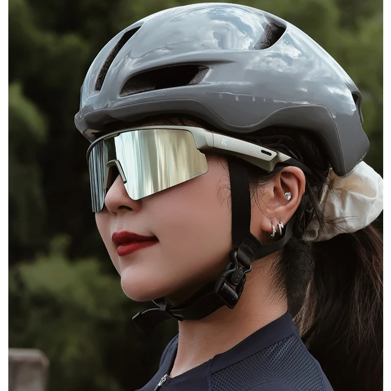 KAPVOE Cycling Glasses Photochromic Wireless Bluetooth Sports Sunglasses Men Women Outdoor UV400 Goggles Water Proof Glasses