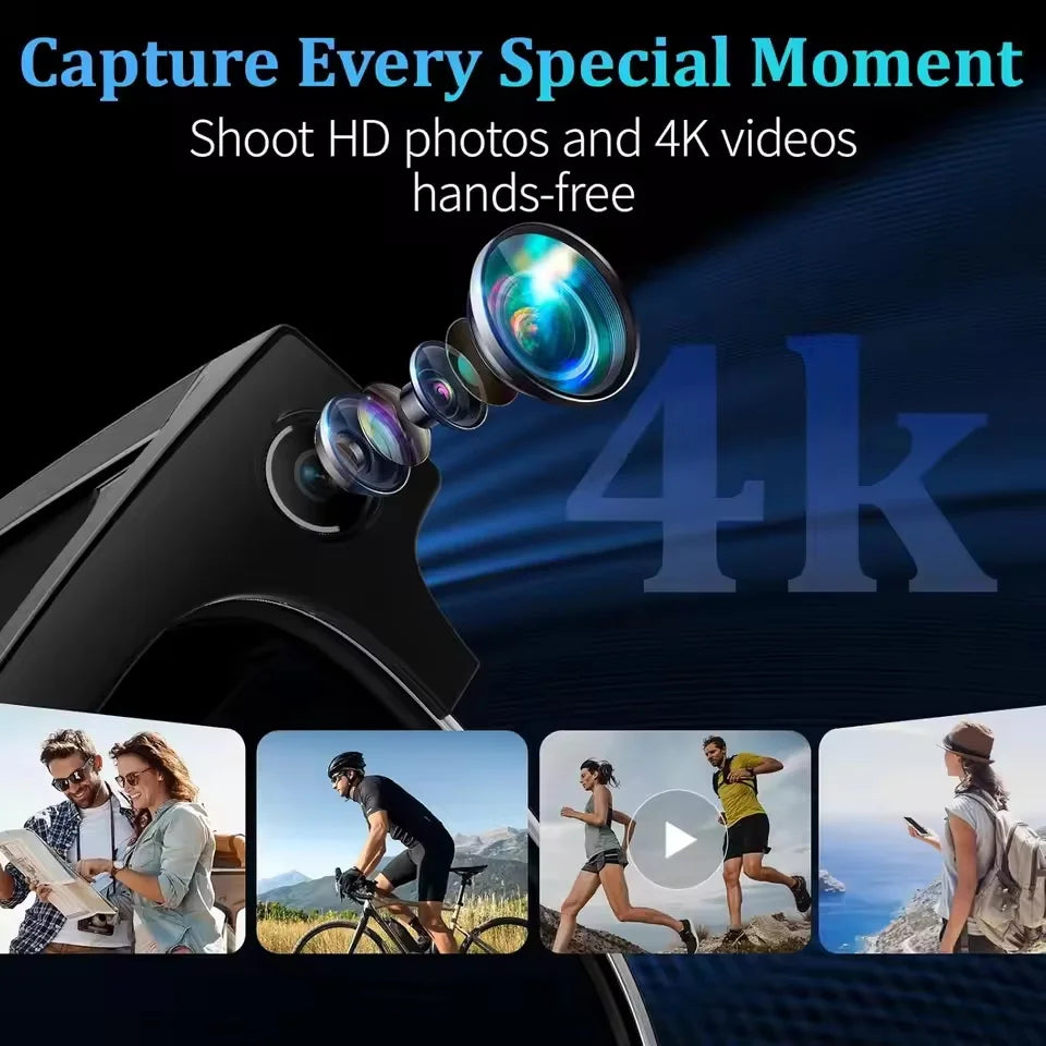 2026 New 4K HD AI Smart Glasses Men 800W Pixel Camera Take a Picture 32GB WIFI Transmission Voice Assistant Smart Glasses Women