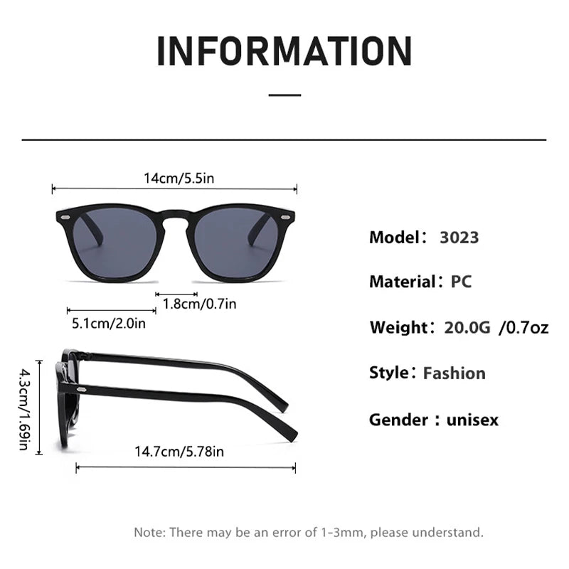 2PCS New Midai Personalized Round Polarized Car Sunglasses Fashion Sunglasses Sunglasses Sunglasses JH3023