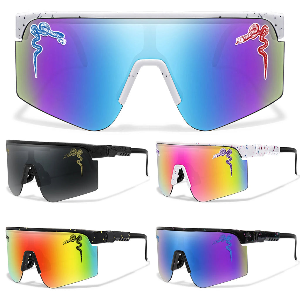 Men Women's Cycling Sunglasses  Large Lens Windproof UV400 Eyewear Outdoor Sports Running Climbing Bicycle Mtb Glasses