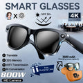 2026New 8MP 4K HD Camera AI Glasses Men 3600mAh Power Bank 32G Memory 160+ Translation Glasses Waterproof Smart Sunglasses Women